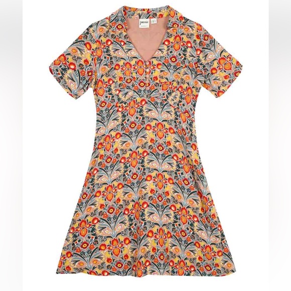 Joanie Clothing Josephine Dress 40’s 70’s Art Nouveau with Pockets - Picture 5 of 5